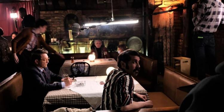 Na snimanju filma Trag divljaci - Dragan Bjelogrlic i Rasa Bukvic, foto Djordje Bajic